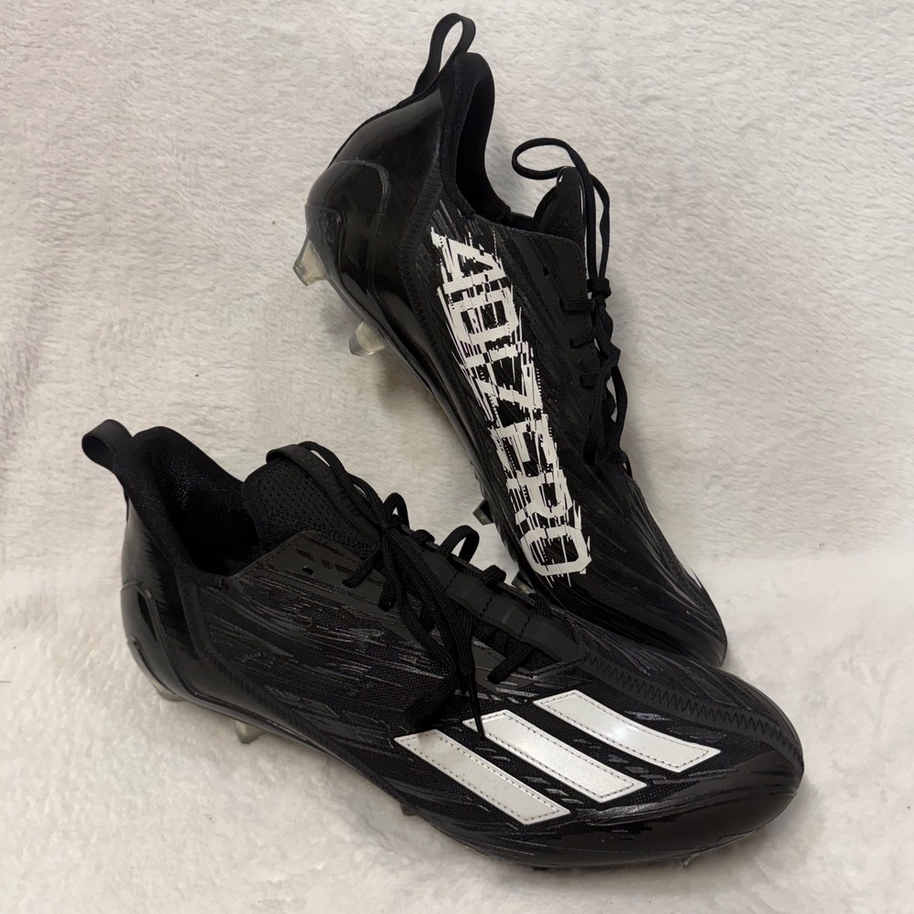 NEW Adidas 14 Adizero Football Cleat Black White Sport Athletic Training Outdoor